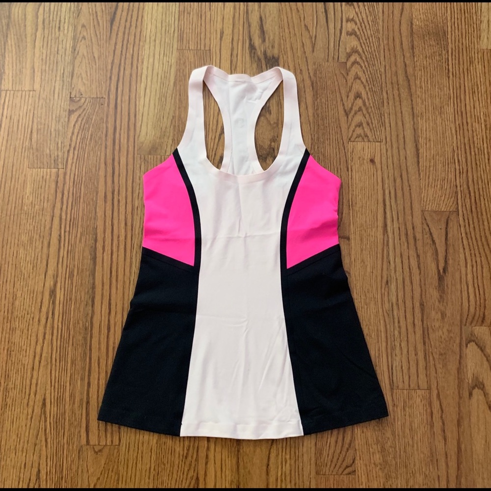 Lululemon 4 CRB pink tank EUC